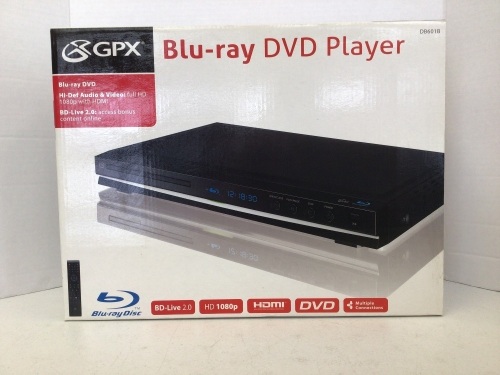 GPX DB601B Blu-ray DVD Player, Black, New in Box - Lot 14