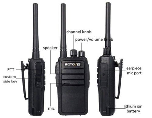 Retevis RT21 Walkie Talkies for Adults Long Range Rechargeable 16CH VOX Two Way Radio, Appears New, Untested - Lot 19
