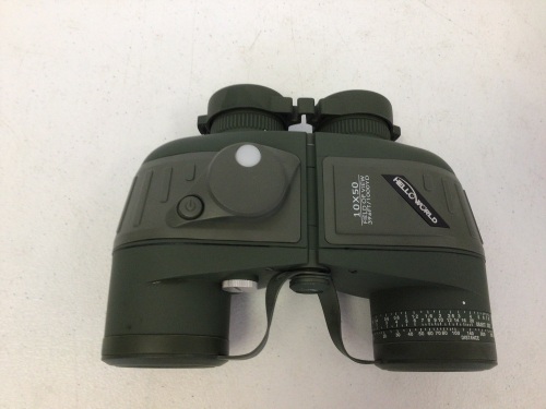 HelloWorld Marine Binoculars 10x50 with Rangefinder Compass for Adults, E-Commerce Return, Untested - Lot 20