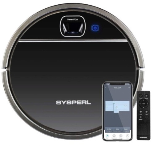 SYSPERL V50 Robotic Vacuum Cleaner with Vision Navigation, Super-Thin, Quiet, Wi-Fi Connect, Voice Control, E-Commerce Return, Untested - Lot 53