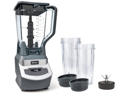 Ninja BL660 Professional Countertop Blender with 1100-Watt Base, 72 Oz Total Crushing Pitcher and (2) 16 Oz Cups for Frozen Drinks and Smoothies, Gray, New in Box, Packaging has damage - Lot 57