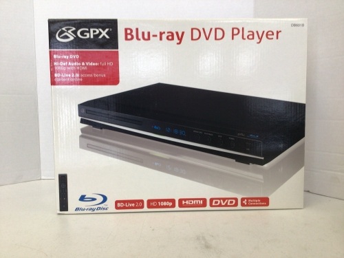 Lot of 2 GPX Blu-ray DVD Player D8601B, New in Box - Lot 62