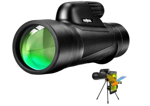 Monocular Telescope - 12X55 High Power Monocular Telescope with Smartphone Holder, BAK4 Prism & IPX7 Waterproof Monocular, E-Commerce Return, Untested - Lot 94
