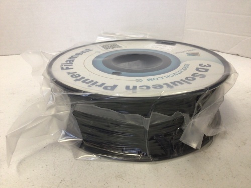 3DSolutech PLA 1.75mm Real Black 3D Printer Filament, New in Box - Lot 128