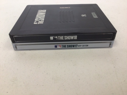 Lot of 2 PS4 Steelbook Games, MLB The Show 17, and MLB The Show 18, E-Commerce Return - Lot 143