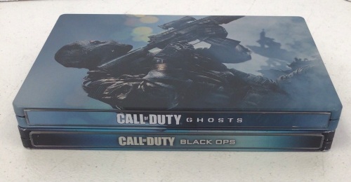Lot of 2 Xbox 360 Steelbook Games, Call of Duty Black Ops, and Call of Duty Ghosts, E-Commerce Return - Lot 156