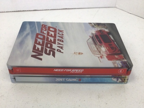 Lot of 2 PS4 Steelbook Games, Need for Speed Payback, and Just Cause 3, E-Commerce Return - Lot 160