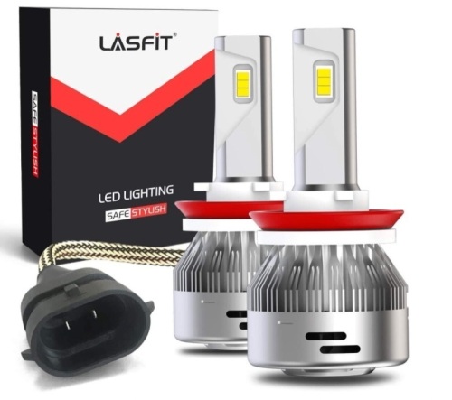 LASFIT H11 H8 H9 LED Bulbs 6000K Plug and Play, E-commerce Return, Untested - Lot 176