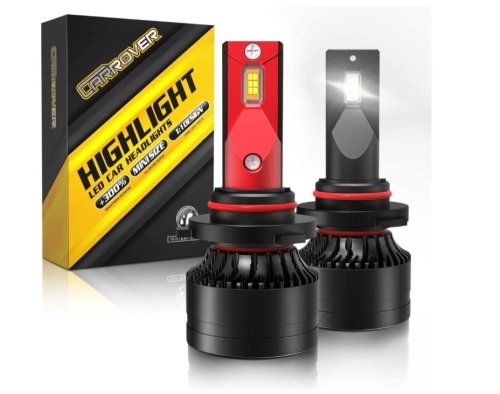 9012 LED Bulbs, CAR ROVER 100W High Power 20,000LM Extremely Bright 6000K CSP Chips HIR2 Conversion Kit Adjustable Beam, Halogen Replacement, E-Commerce Return, Untested - Lot 194