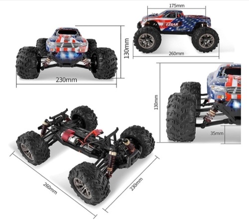 BEZGAR 6 Hobby Grade 1:16 Scale Remote Control Truck, E-Commerce Return, Untested - Lot 232