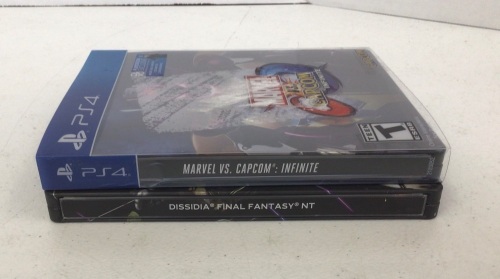 Lot of 2 PS4 Steelbook Games, Marvel VS Capcom Infinite, Dissidia Final Fantasy NT, E-Commerce Return - Lot 238