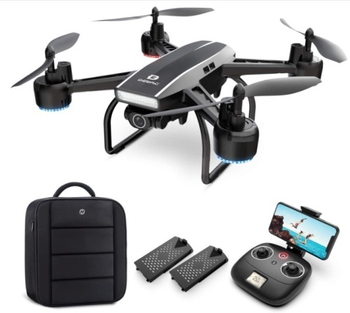 DEERC Drone with Camera for Adults 2K Ultra HD FPV Live Video 120° Wide Angle, E-Commerce Return - Lot 247