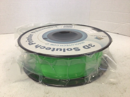 3DSolutech PLA 1.75mm Apple Green 3D Printer Filament, New in Box - Lot 248