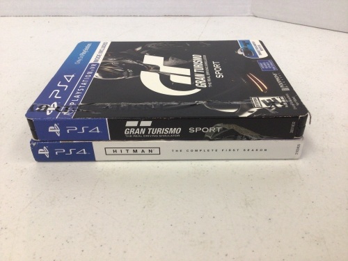 Lot of 2 PS4 Steelbook Games, Hitman, and Gran Turismo Sport, E-Commerce Return - Lot 257