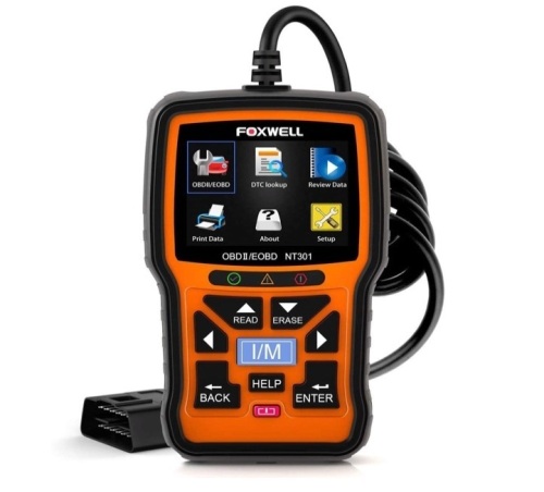 FOXWELL NT301 OBD2 Scanner Professional Mechanic OBDII Diagnostic Code Reader Tool for Check Engine Light, Appears New - Lot 410