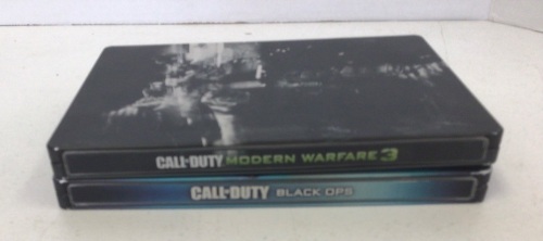 Lot of 2 Xbox 360 Steelbook Games, Call of Duty MW3, and Call of Duty Black Ops, E-Commerce Return, Steelboks have some damage. - Lot 417