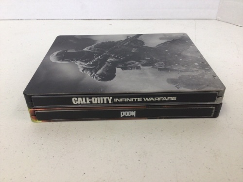 Lot of 2 Xbox One Steelbook Games, Call of Duty Inifinite Warfare, and Doom, E-Commerce Return - Lot 418