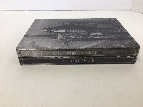 Lot of 2 Xbox 360 Steelbook Games, Gears of War 2, and Resident Evil 5, E-Commerce Return - Lot 419