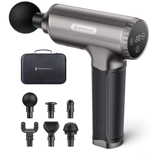 TaoTronics Massage Gun, Deep Tissue Handheld Percussion Massager Electric Body Massager Sports with 5-10H Battery Life, Low-Decibel Muscle Massage Gun for Relieving Muscle Pain, Soreness and Stiffness, E-Commerce Return, Untested - Lot 430