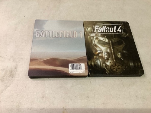 Lot of (2) Collectibe Steel Case XBox One Games, Appears New - Lot 161