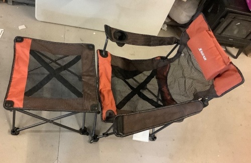 XGear Camping Chair and Stool, Ecommerce Return, Sandy - Lot 202
