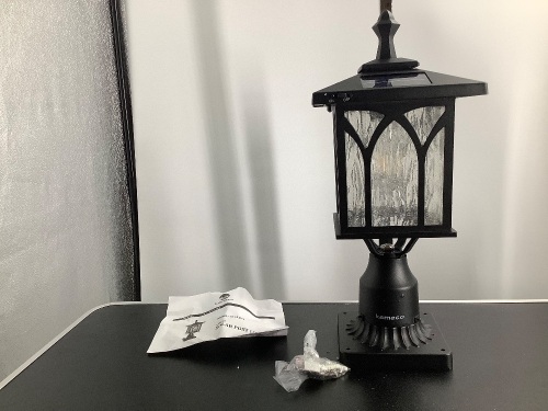 Solar Post Light, Appears New,  Untested - Lot 210