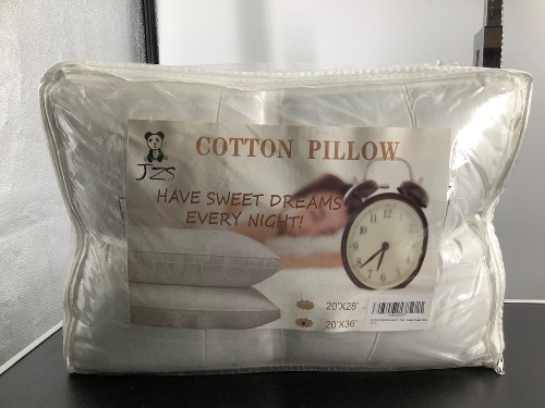 20"x36" Cotton Pillow, Appears New - Lot 287