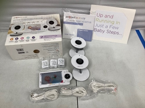 Project Nursery Video Baby Monitor w/ 2 Cameras, Untested, Appears New, Retail 149.99 - Lot 237