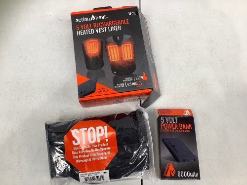 ActionHeat 5V Heated Vest Liner (L/XL) & Power Bank, Untested, Appears new, Retail 119.99 - Lot 576