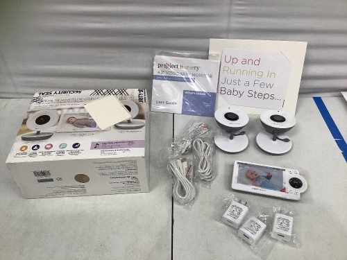 Project Nursery Video Baby Monitor w/ 2 Cameras, Untested, Appears New, Retail 149.99 - Lot 158