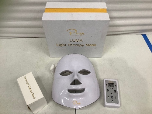 Pure Luma LED Skin Therapy Mask, Untested, Appears New - Lot 194