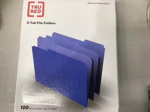 TruRed 3 Tab File Folders, E-Comm Return - Lot 203