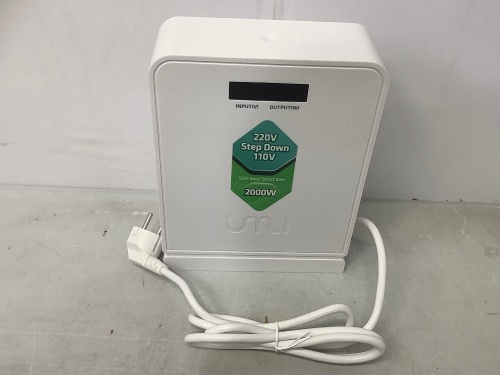 UMI 220V to 110V Step Down Voltage Converter, Untested, Appears new, Retail 129.99 - Lot 575