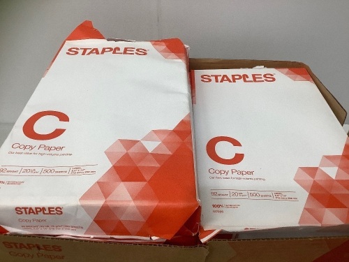 Lot of (9) Reams Staples Legal Copy Paper, E-Comm Return, Retail 134.46 - Lot 318