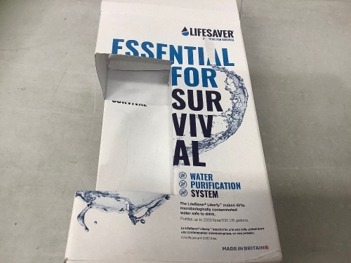Lifesaver Water Purification System, E-Comm Return, Retail 124.99 - Lot 60