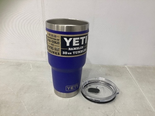 Yeti Rambler Tumbler, Missing Lid, E-Comm Return - Lot 168