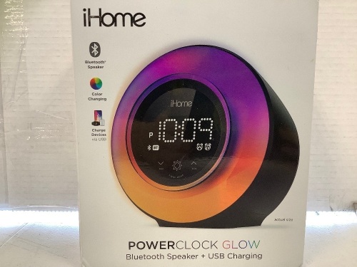 iHome Power Clock Glow, Powers Up, Appears new - Lot 54