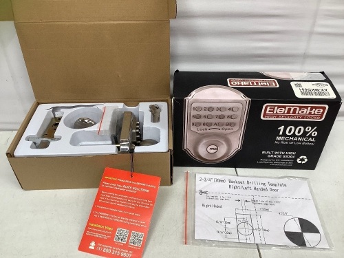 Elemake Security Door Lock, Appears New - Lot 444