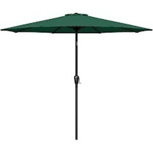Outdoor Market Patio Umbrella w/ Push Button Tilt, Crank Lift - 7.5ft - Lot 1701