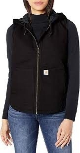 Women's Washed Duck Hooded Insulated Vest - Lot 1935