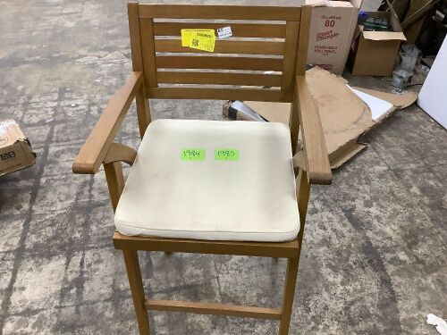 Wooden Chair with Cushion - Lot 1984