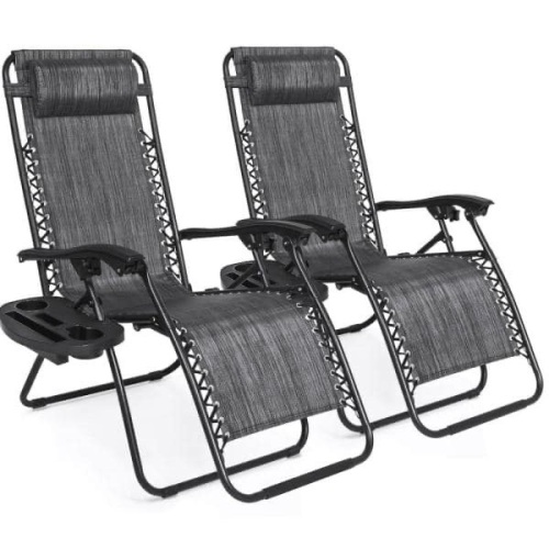 Set of 2 Adjustable Zero Gravity Patio Chair Recliners - Lot 1974
