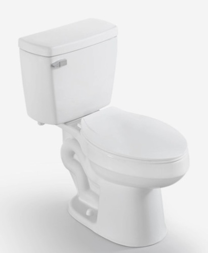 Project Source  Pro-Flush White Elongated Chair Height 2-piece WaterSense Toilet 12-in Rough-In Size - Lot 10