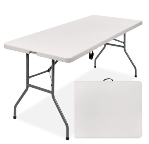 6ft Portable Folding Plastic Dining Table w/ Handle, Lock - Lot 46