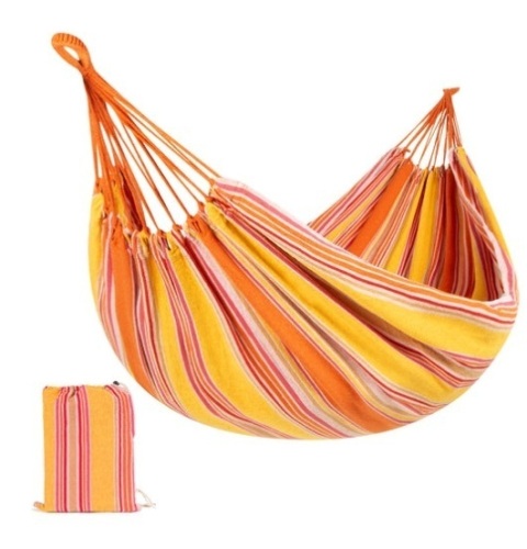 2-Person Brazilian-Style Double Hammock w/ Portable Carrying Bag, Sunset - Lot 92