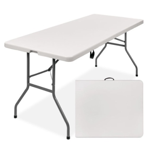 6ft Portable Folding Plastic Dining Table w/ Handle, Lock - Lot 96