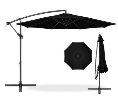 Offset Hanging Patio Umbrella - 10ft, Black - Lot 138