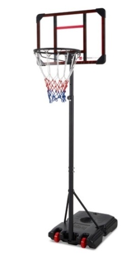 Kids Height-Adjustable Basketball Hoop, Portable Backboard System w/ Wheels, Clear Backboard - Lot 149