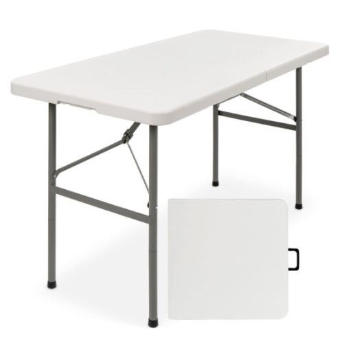 4ft Portable Folding Plastic Dining Table w/ Handle, Lock  - Lot 161