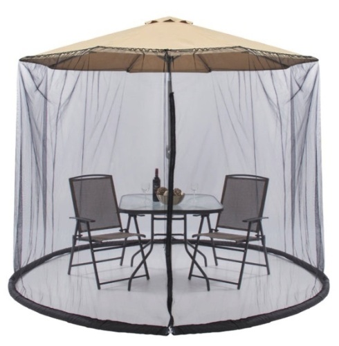 Adjustable Bug Net Accessory for Patio Umbrella w/ Zippered Door - 9ft - Lot 192